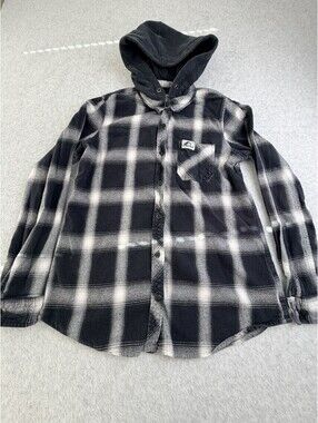 Lurking Class By Sketchy Tank Mens Hooded Flannel Shirt M